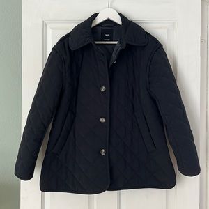 Mango • Dark Navy Blue Padded Jacket Size M